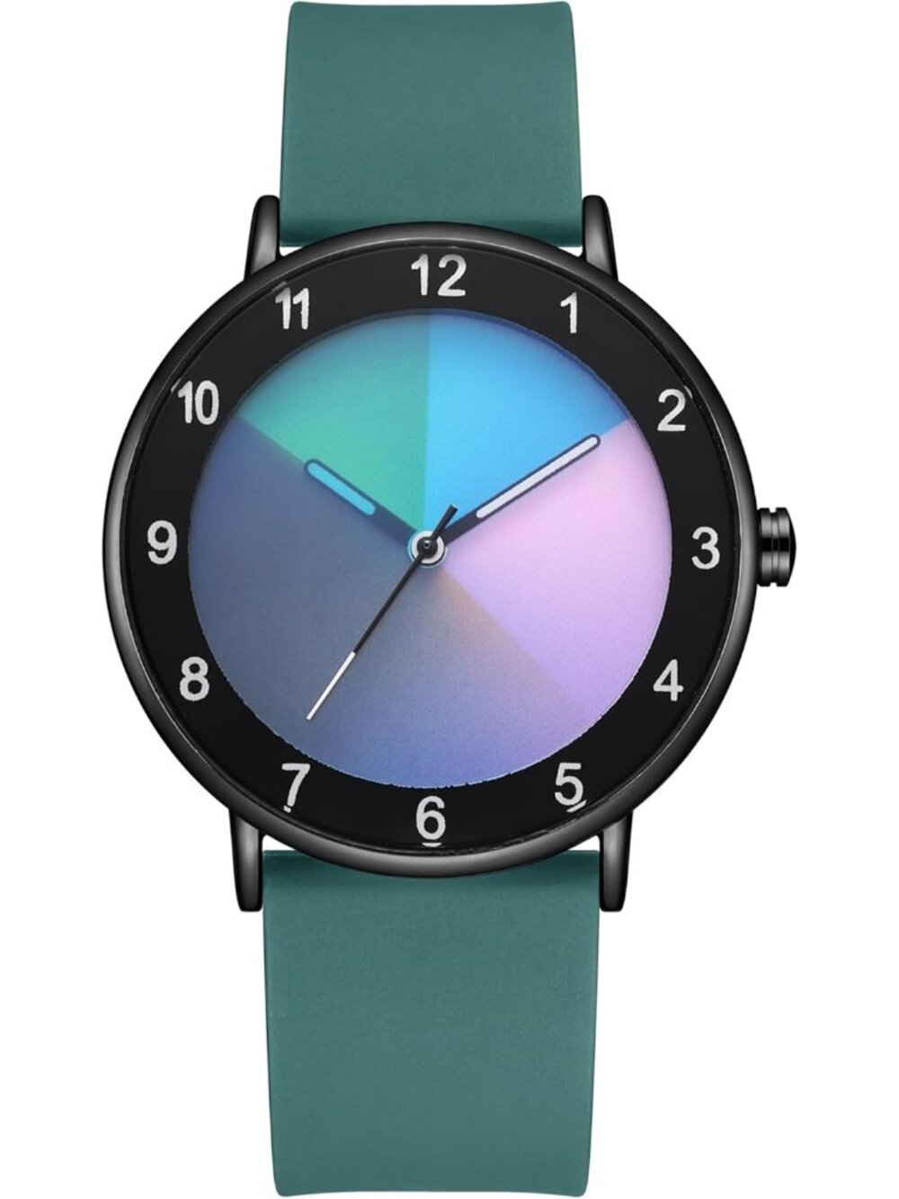 Unisex Green Analog Quartz Creative Original Design Unique Casual Wrist Watch